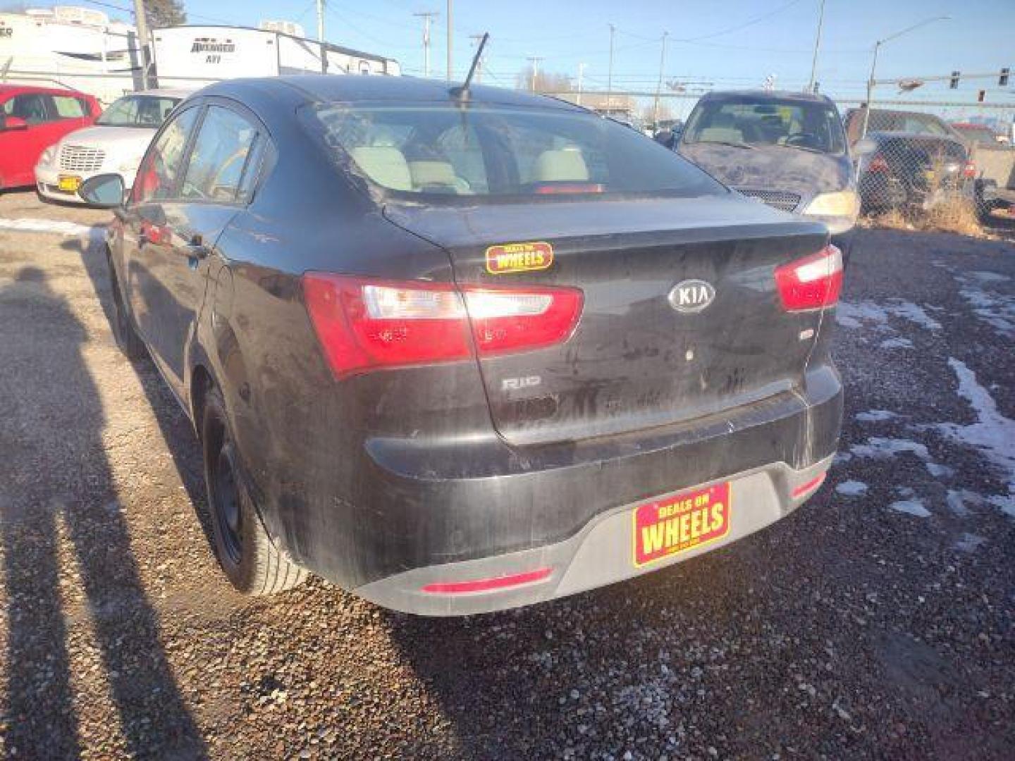 2013 Aurora Black Pearl Kia Rio LX (KNADM4A33D6) with an 1.6L L4 DOHC 16V engine, located at 4801 10th Ave S,, Great Falls, MT, 59405, 0.000000, 0.000000 - Photo#4